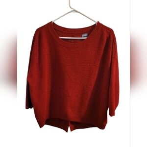 Soho Corset Back 3/4 Sleeve Red Sweater Size Small